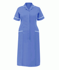 Classic Stepin Dress Ladies rounded revere collar contrast piping two chest pockets concealed front zip 65% polyester 35% cotton 195GSM