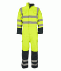 OXYGEN Inherent Flame Retardant Arc Coverall with navy contrast panels high mandarin collar two-way zip and internal knee pad pockets