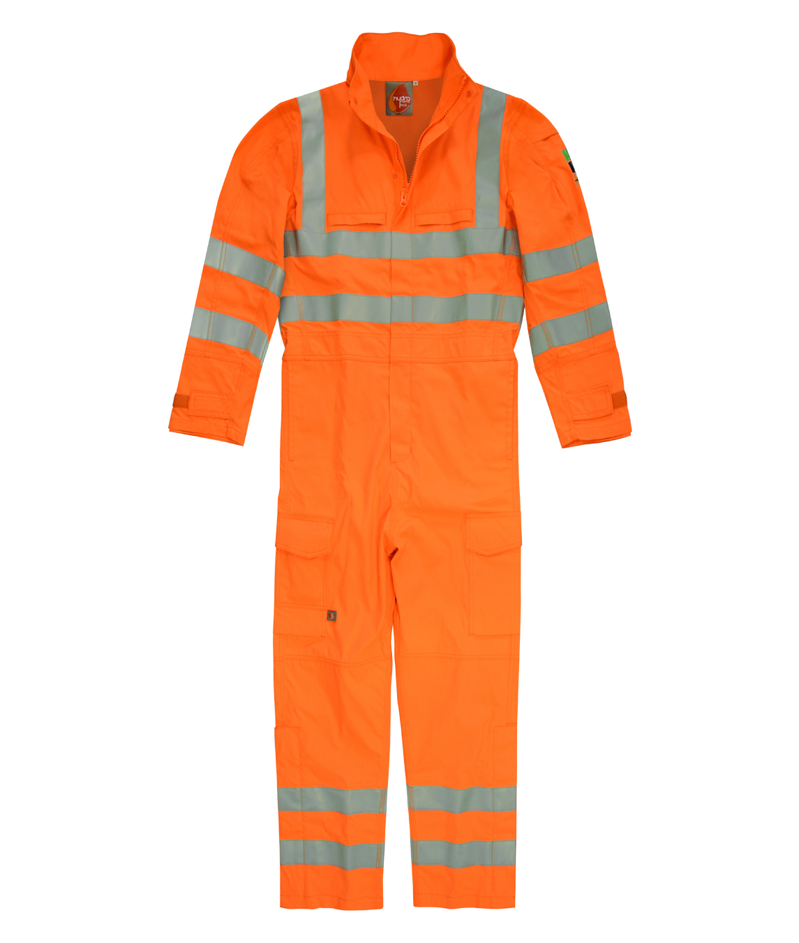 Pulse FR ARC Mod Acrylic short leg coverall hi-vis with reflective tape multiple pockets and bottom-loading knee pad compartments