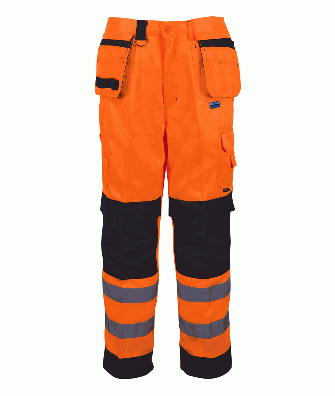 Craftsman Combat Trouser Orange Tall Leg with Cordura reinforced knees and hem reflective tape elasticated side waist multiple tool pockets