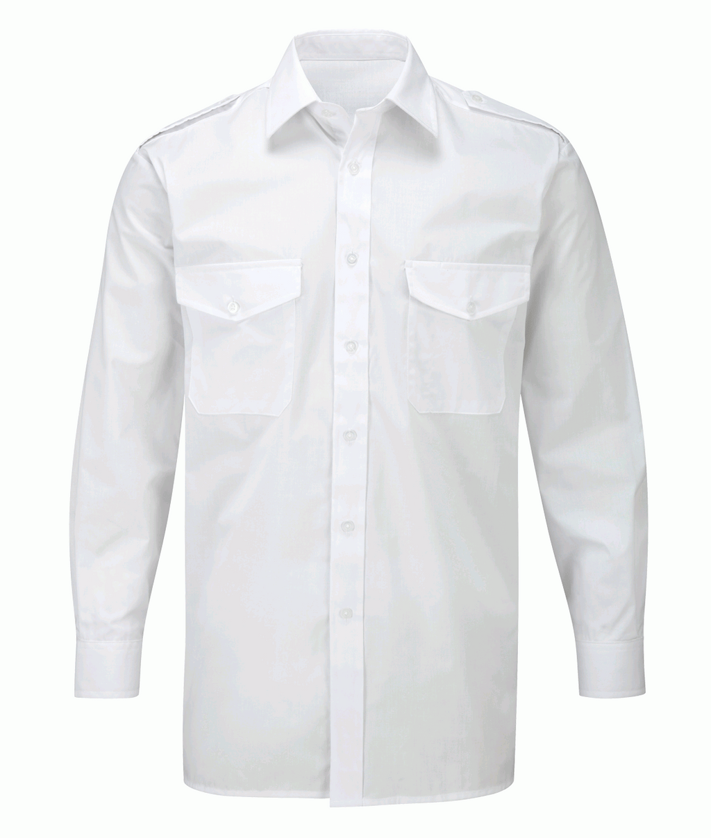 Men’s Long Sleeve Pilot Uniform Shirt-65/35 Poly-Cotton