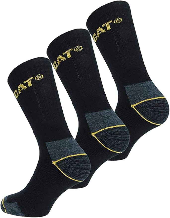 Caterpillar Socks - Black - Pack Of 3