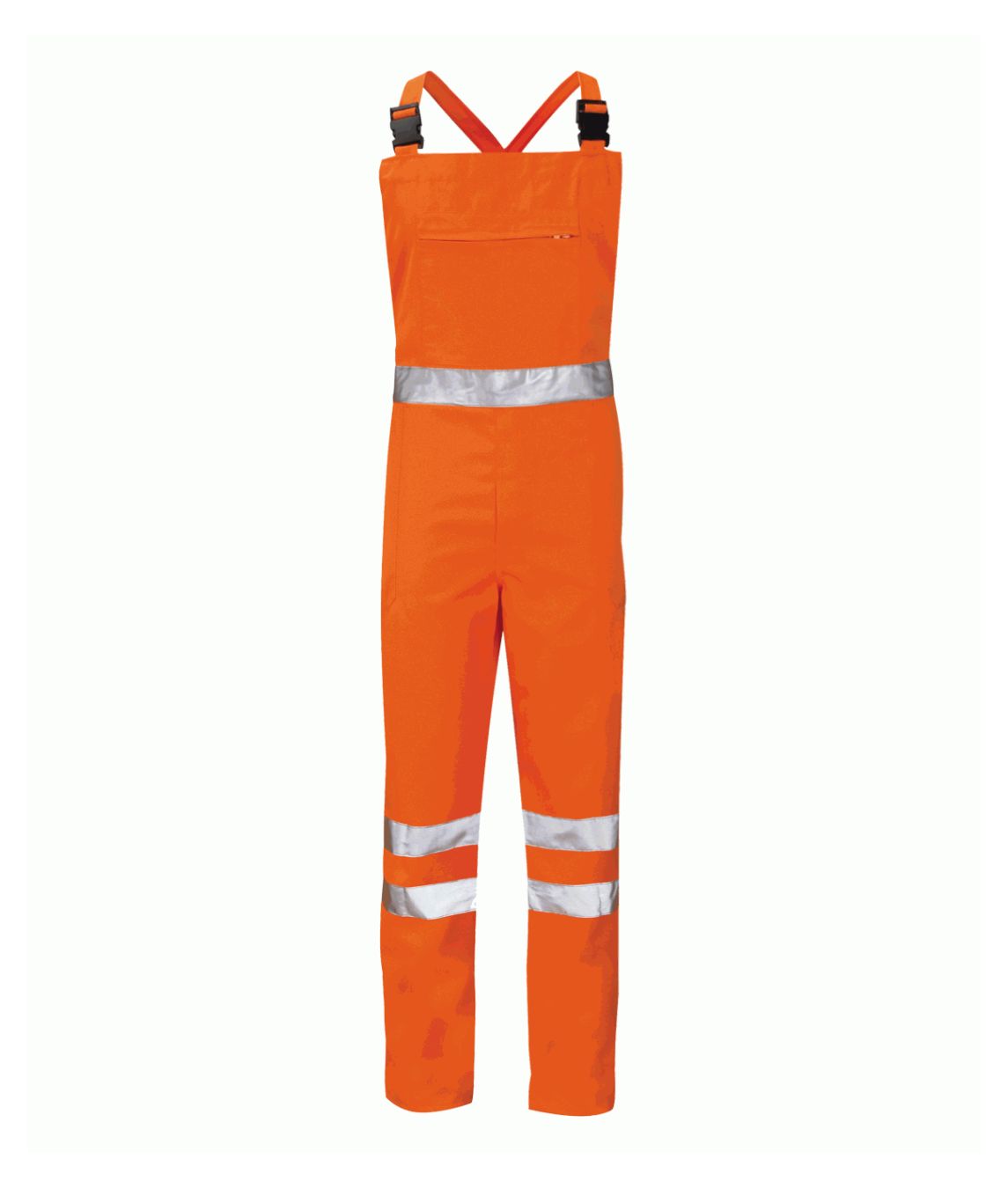 Alpha Bib & Brace Overall hi-vis with reflective tape adjustable shoulder braces zip fly bib pocket regular leg