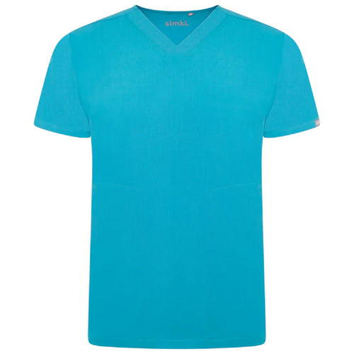 Behrens Oscar Mens Scrub Top cross-over v-neck two welt pockets four-way stretch moisture-wicking liquid-repellent fabric