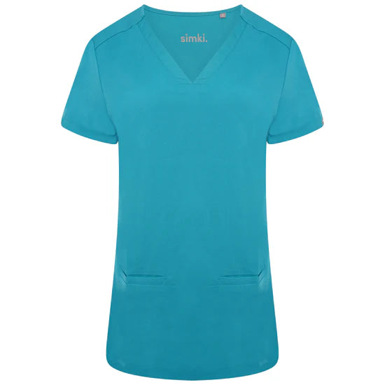 BEH-4955-TEL-Ari Two Pocket Scrub Top