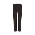 La Beeby Ila slim high waist trousers 100% polyester soft twill concealed elasticated waistband front zip side pockets