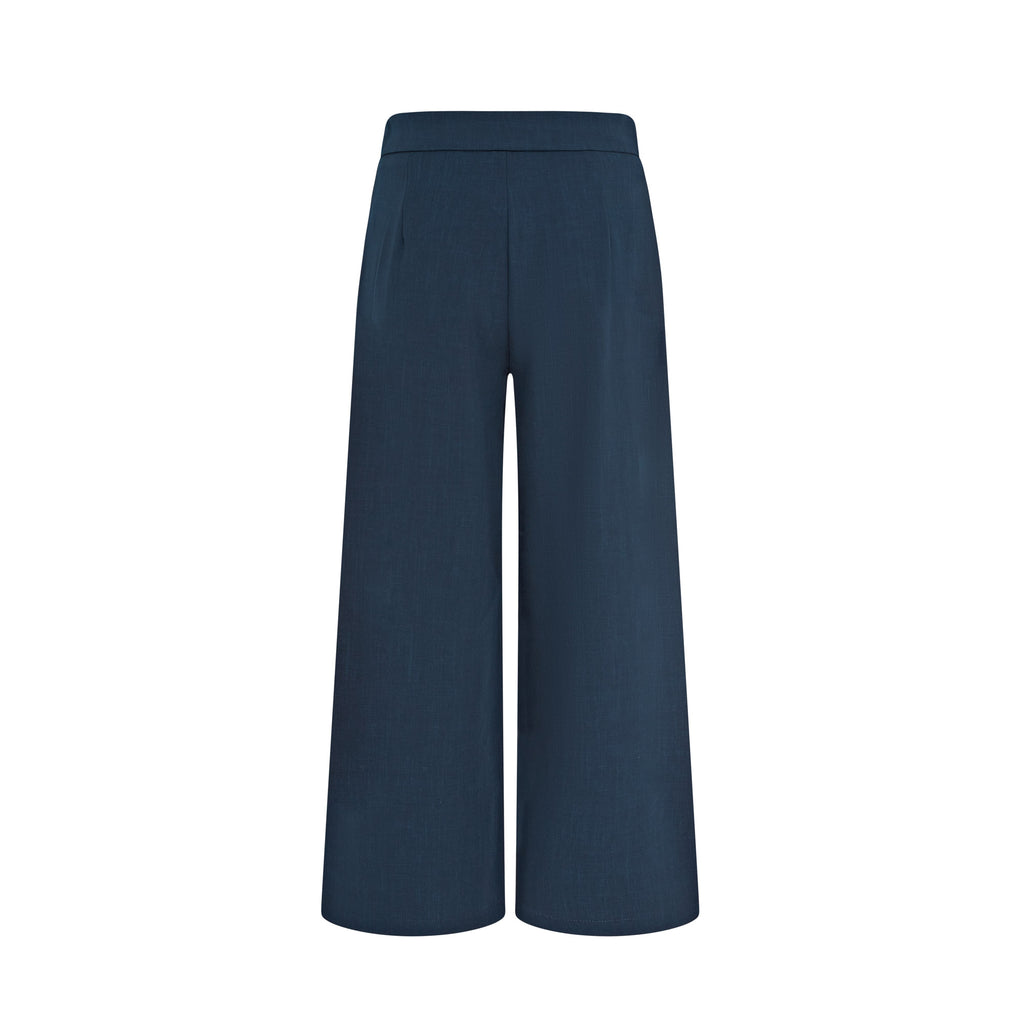 Ivy Culotte High-Waist Twill Trousers