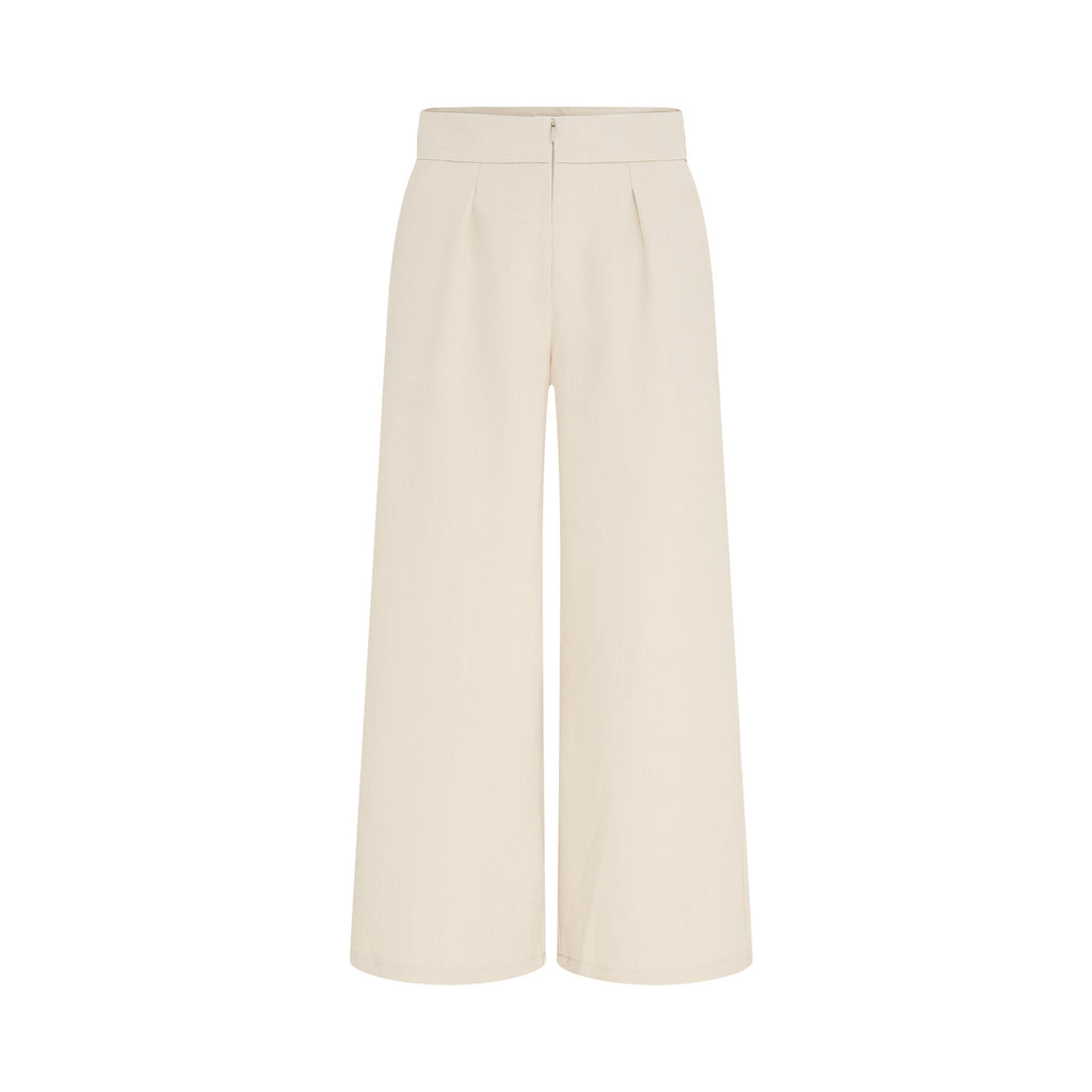 Ivy Culotte High-Waist Twill Trousers