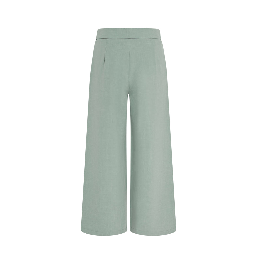 Ivy Culotte High-Waist Twill Trousers