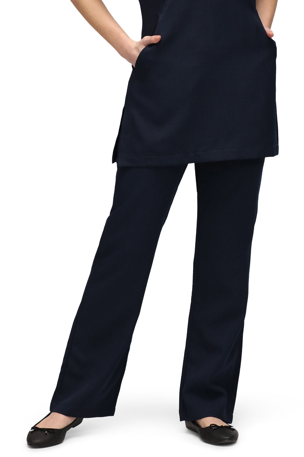 La Beeby Lili High-Waist Trousers- Unhemmed