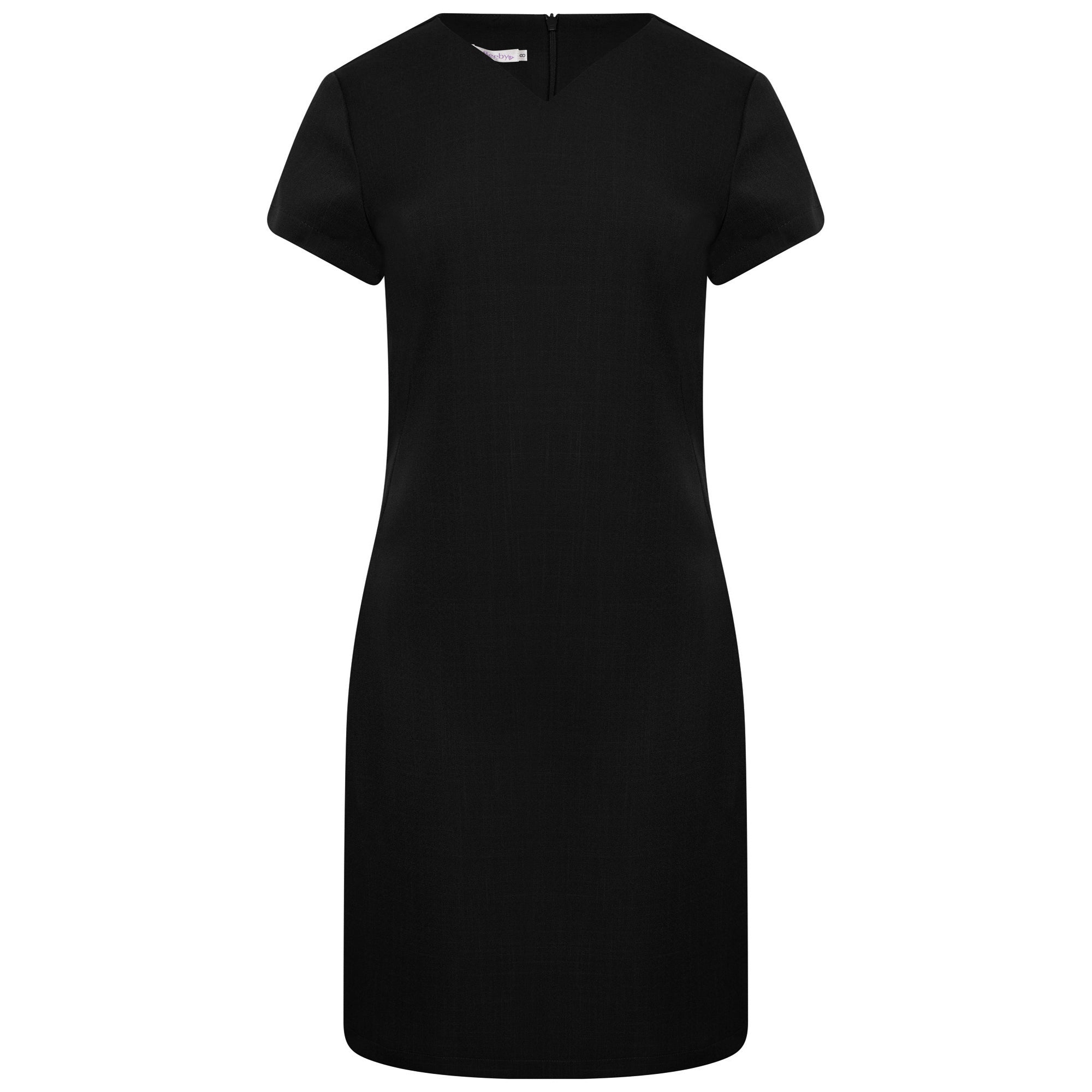 La Beeby Sara Tunic 195GSM 65/35 fabric fitted V-neck 3/4 notch sleeves longer length back zip side vents