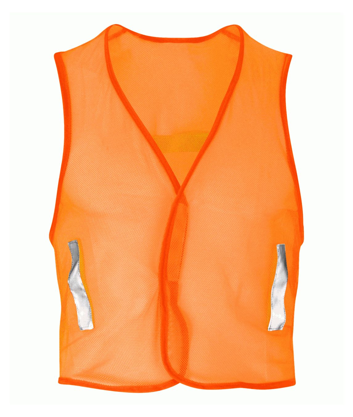 Barbute Mesh Hi-Vis Waistcoat yellow polyester mesh with four rectangular reflective strips and Velcro front closure