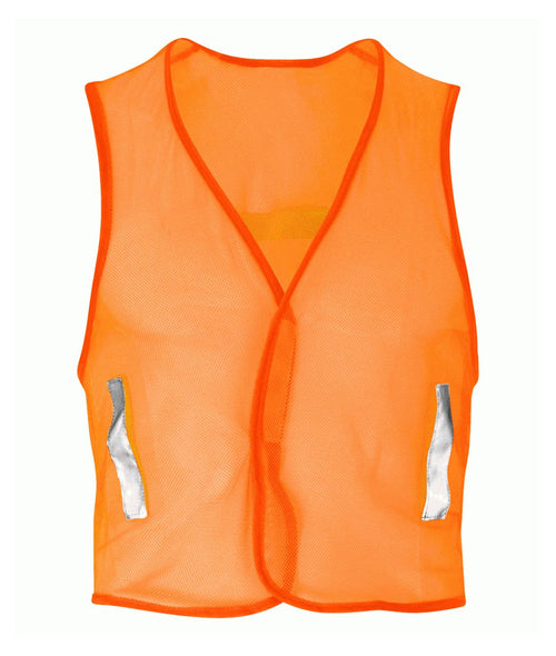 Barbute Mesh Hi-Vis Waistcoat yellow polyester mesh with four rectangular reflective strips and Velcro front closure