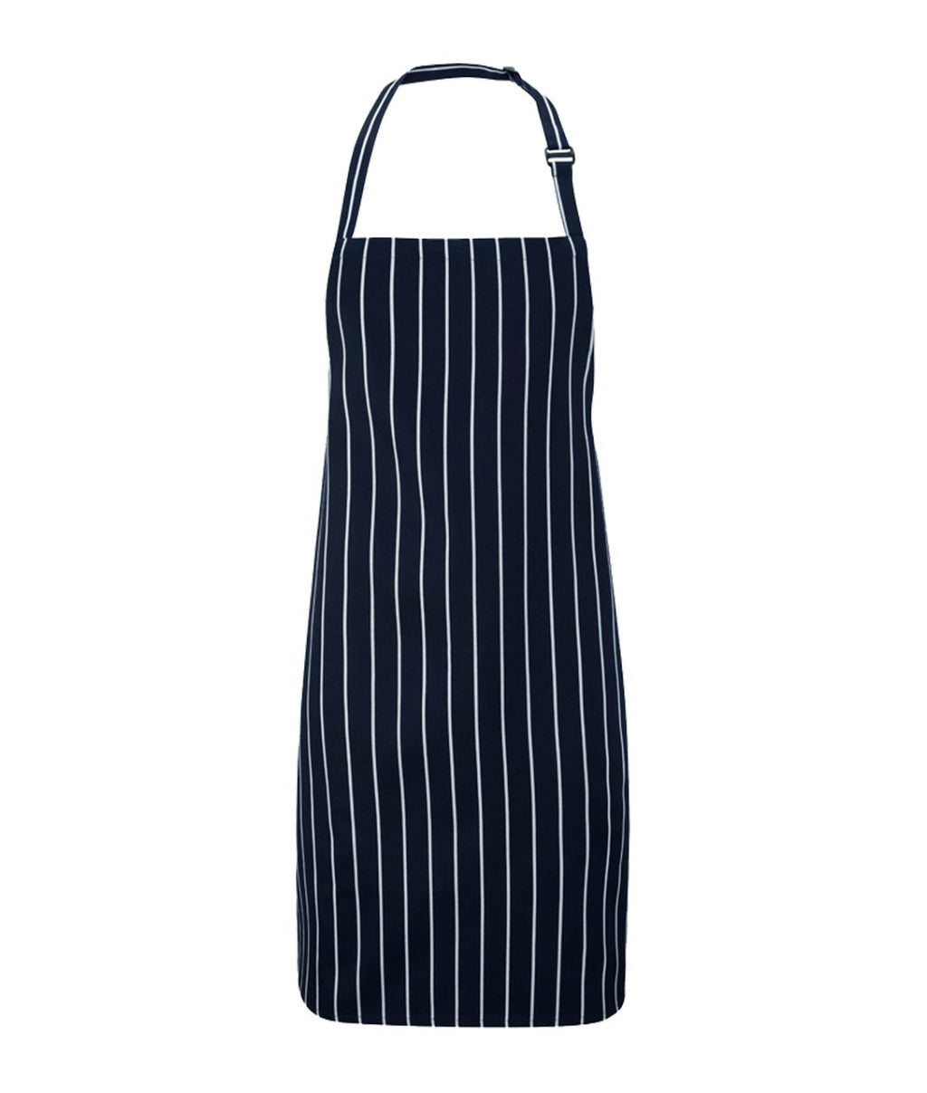 Bib Apron Unisex Striped Apron  | Navy/White Stripes - Eg Clothing UK