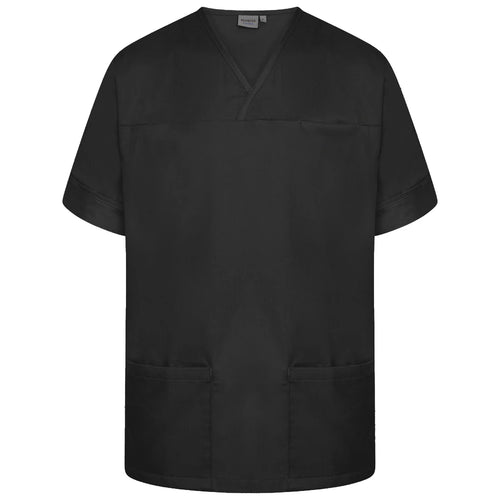 Behrens Plain Smart Scrub Top unisex with crossover neckline action back side vents and three waterproof-lined pockets
