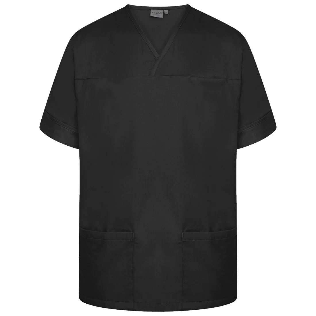 Black Plain Smart Scrub Top-NSTP