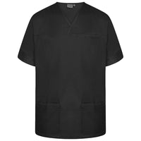 Black Plain Smart Scrub Top-NSTP