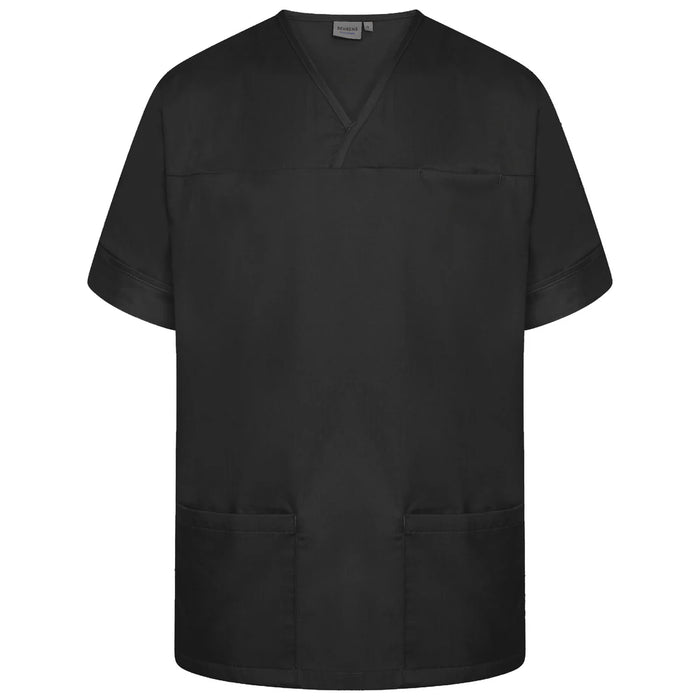 Black Plain Smart Scrub Top-NSTP