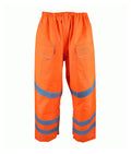 Bolster Waterproof Combat Over Trouser hi-vis chevron reflective tape cargo leg pockets elasticated waistband waterproof ankle zip
