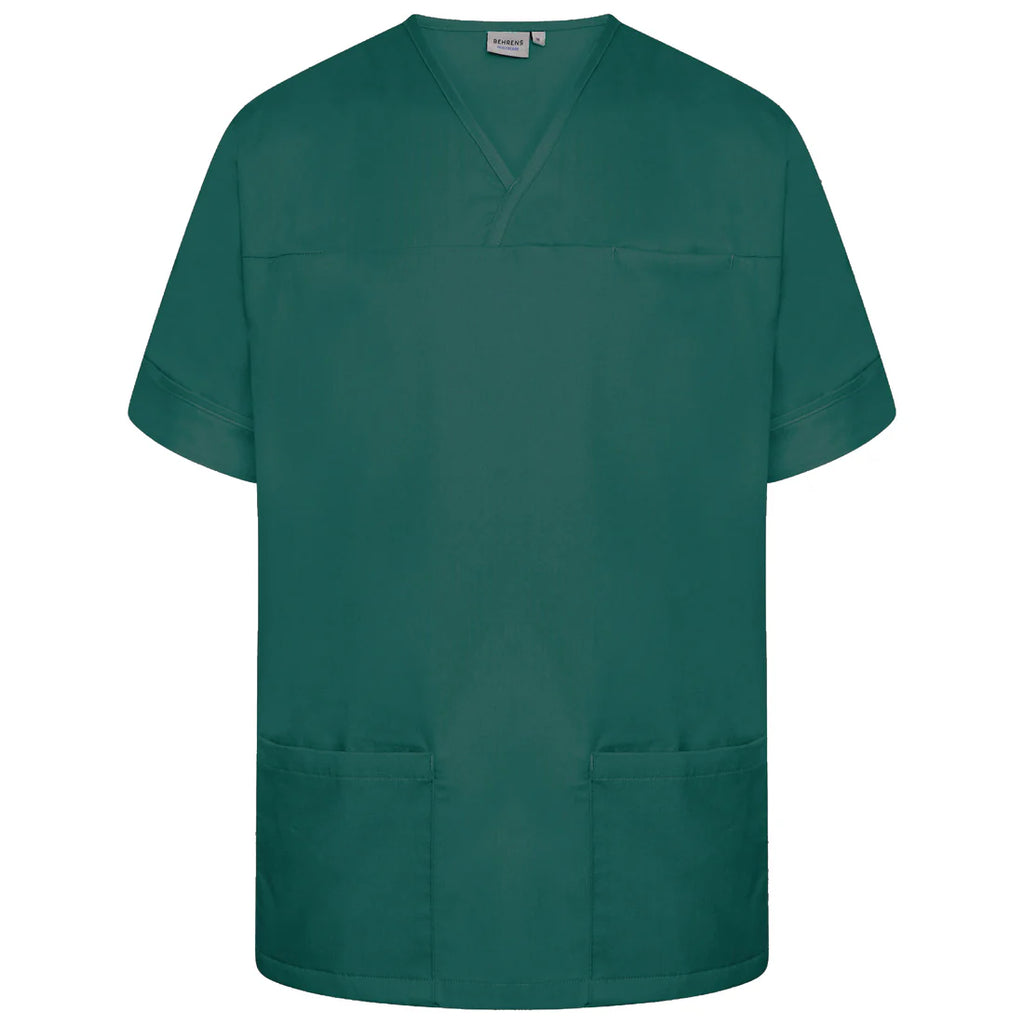 Bottle Green Plain Smart Scrub Top-NSTP