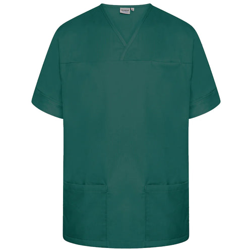 Bottle Green Plain Smart Scrub Top-NSTP