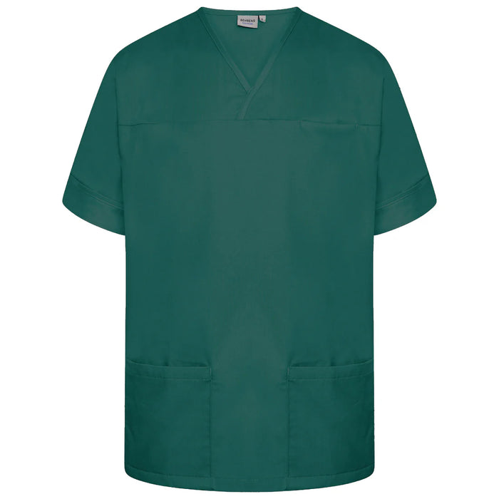 Bottle Green Plain Smart Scrub Top-NSTP