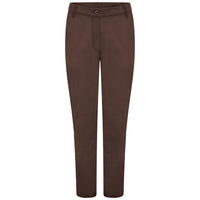 Brown Ladies Trousers Unhemmed