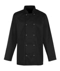 Chef's Jacket Unisex Long Sleeve 65/35 polyester cotton 195GSM cutaway mandarin collar metal stud fastening pen pocket