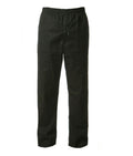 Chef's Trousers Unisex Plain Black elasticated waistband drawstring 65/35 poly cotton three pockets 31.5in inside leg
