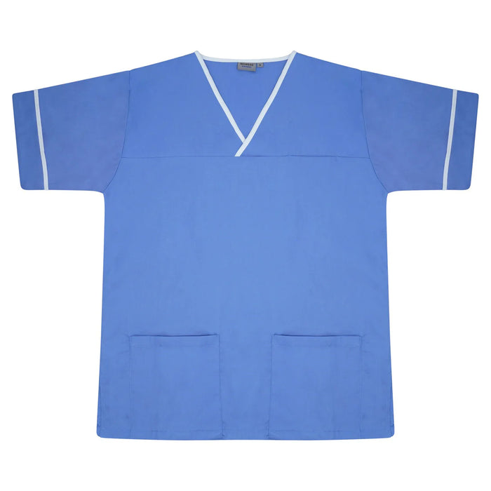 Contrast Trim Smart Scrub Top-MBWT