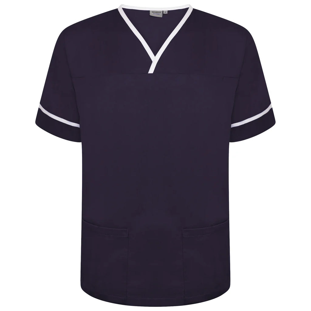Contrast Trim Smart Scrub Top-NWT