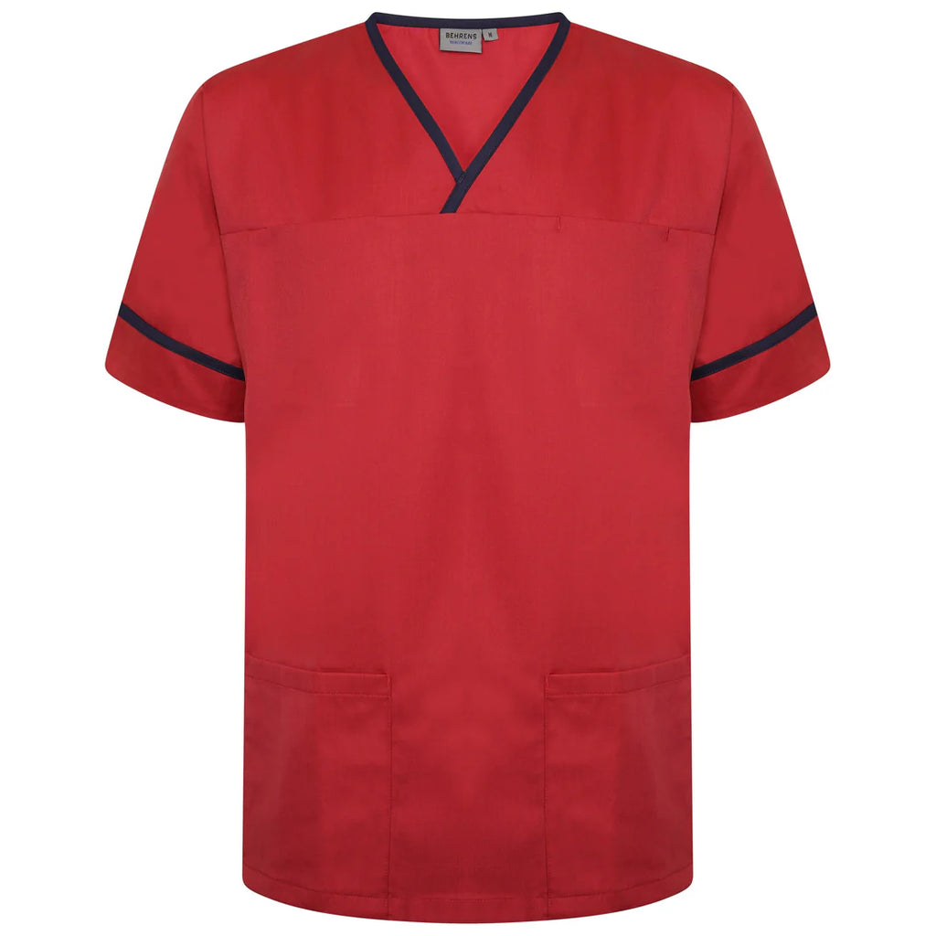 Contrast Trim Smart Scrub Top-RNT