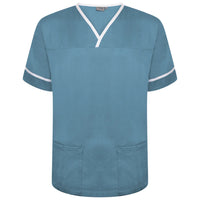 Contrast Trim Smart Scrub Top-TWT