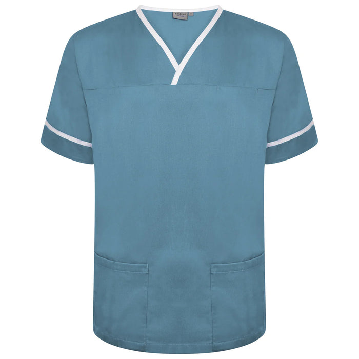 Contrast Trim Smart Scrub Top-TWT