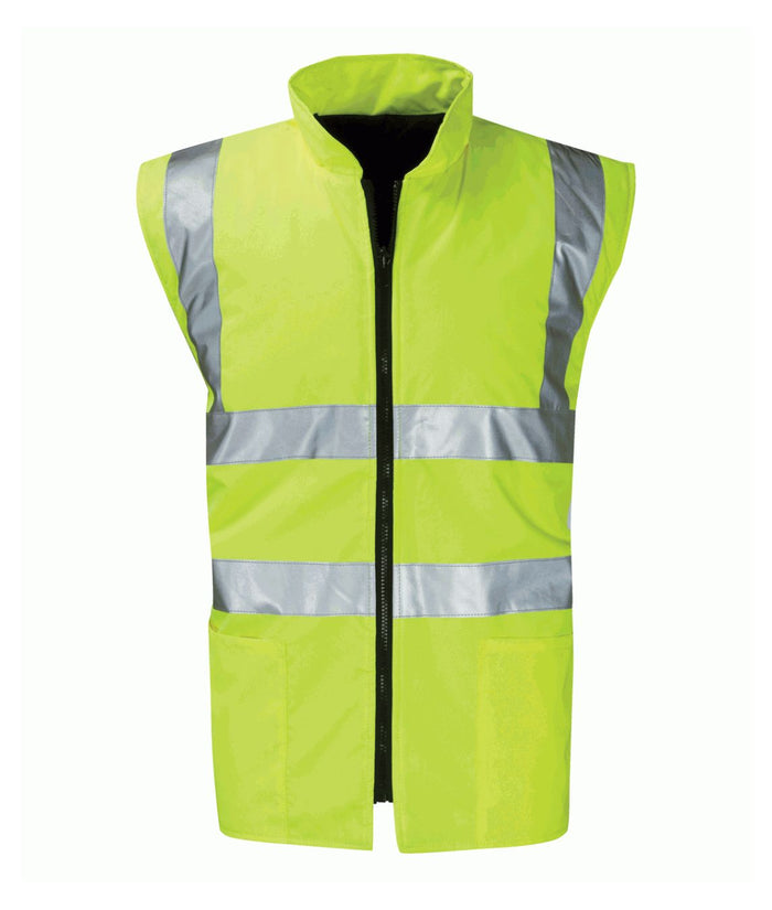 Corinthian Reversible Body Warmer | Yellow - Eg Clothing UK