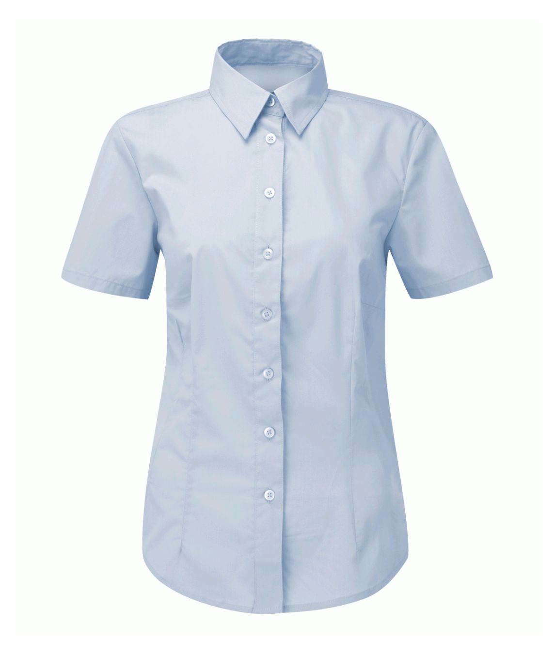 Deluxe Blouse - Short Sleeve | Mid Blue - Eg Clothing UK