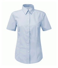 Deluxe Blouse - Short Sleeve | Mid Blue - Eg Clothing UK