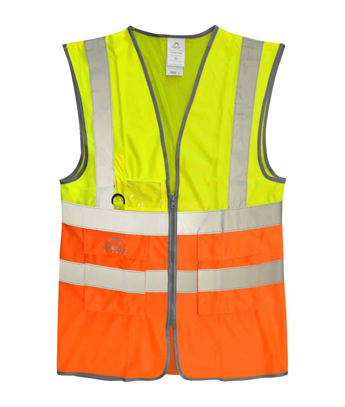 Dhow Hi-vis Two Tone Waistcoat | Yellow / Orange - Eg Clothing UK