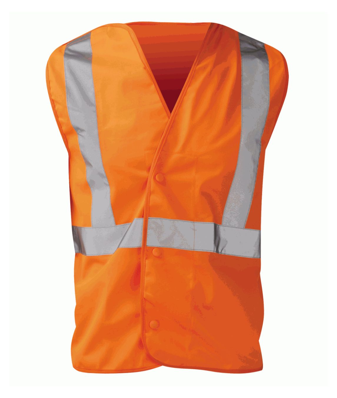 Euston Pull Apart Hi Vis Safety Waistcoat fluorescent polyester reflective tape quick-release Velcro shoulders and sides plastic stud front