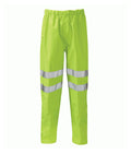 Fuji Hydra Matrix Over Trouser hi-vis yellow waterproof elasticated waist zip-fastened adjustable hem anti-static