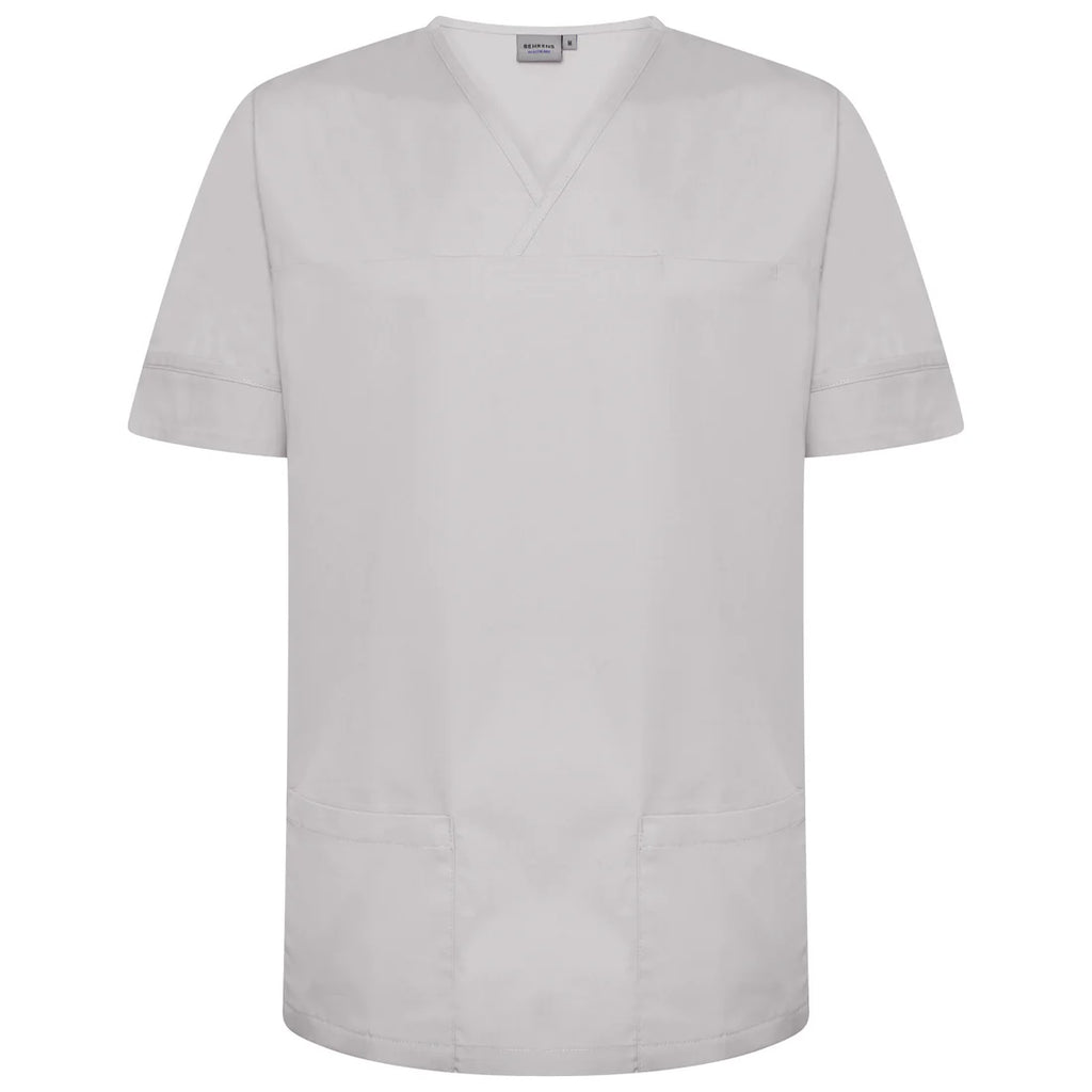 Grey Plain Smart Scrub Top-NSTP