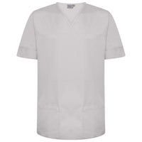 Grey Plain Smart Scrub Top-NSTP