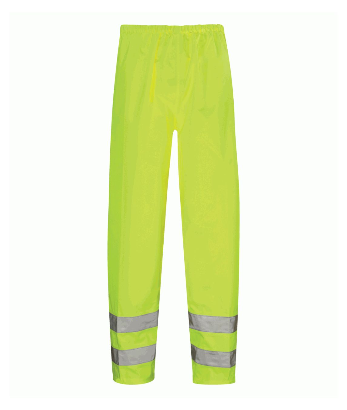 Haw Hi Vis Waterproof Over Trousers high-visibility with 2 reflective tape bands elasticated waist and stud-adjustable hems