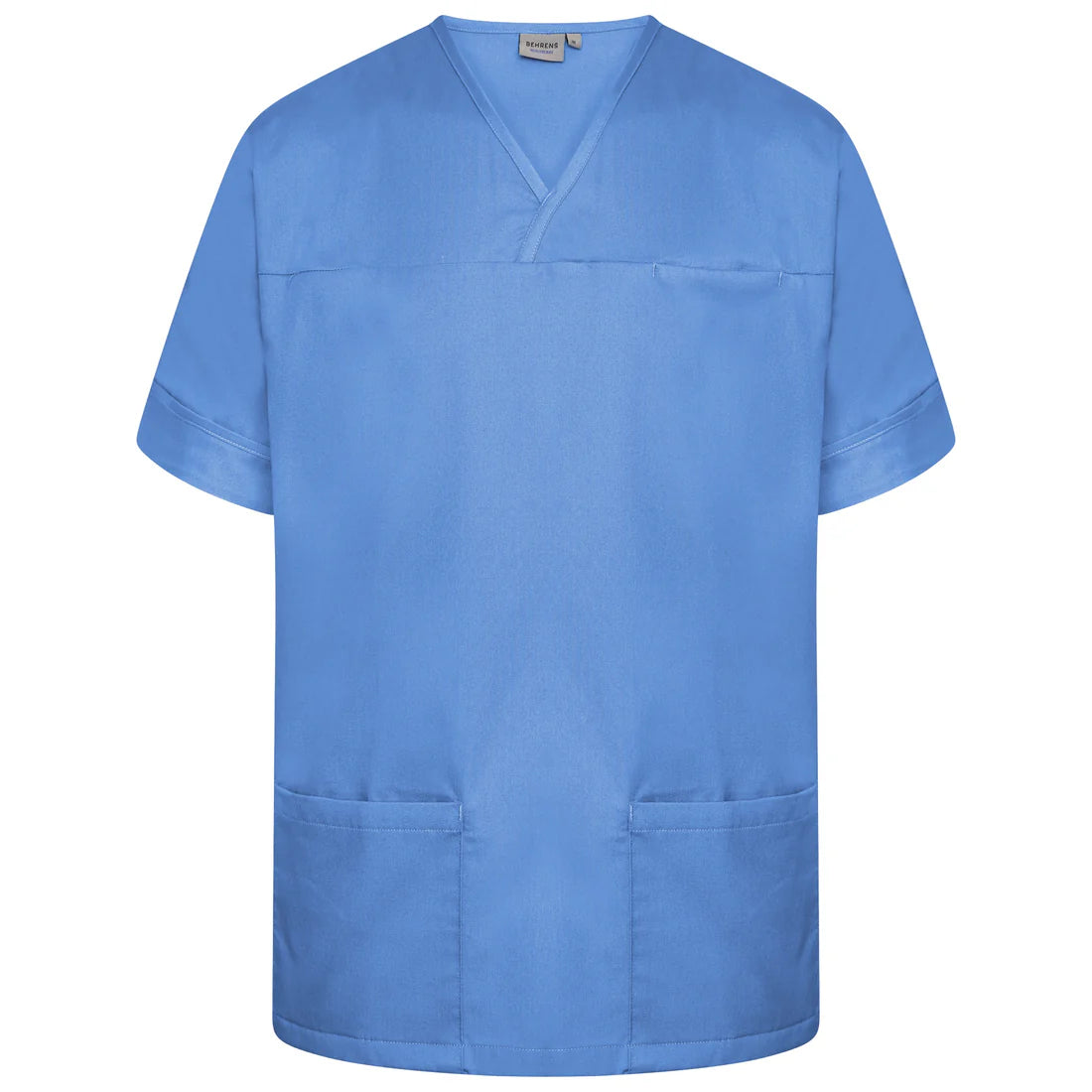 Hospital Blue Plain Smart Scrub Top-NSTP