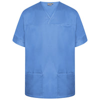 Hospital Blue Plain Smart Scrub Top-NSTP