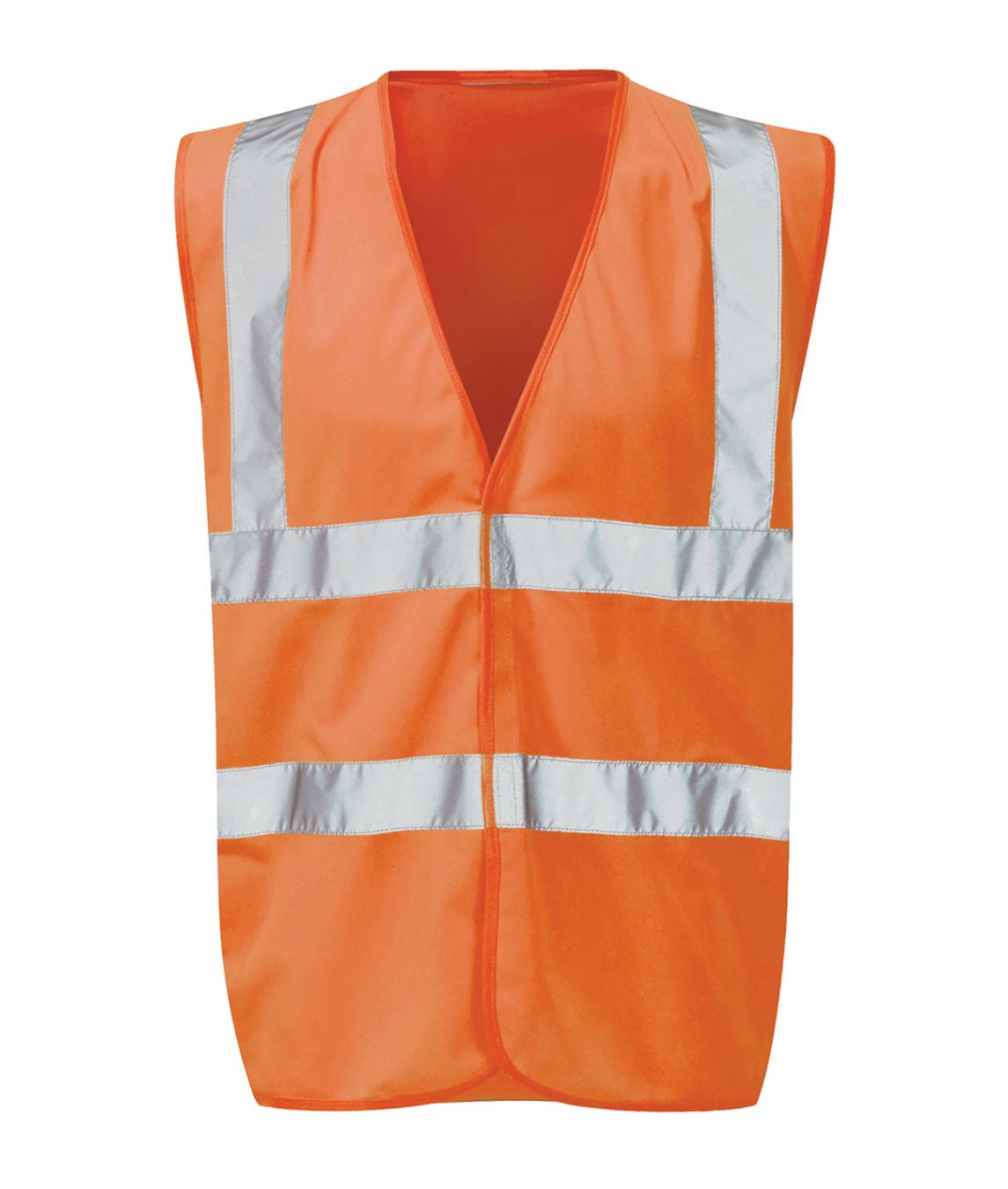 Immortal Hi Vis Waistcoat yellow polyester with sewn reflective tape front Velcro fastening EN ISO 20471 Class 2