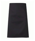 Knee Apron Unisex Plain 60cm 65% polyester 35% cotton 195GSM with herringbone tape ties no pockets