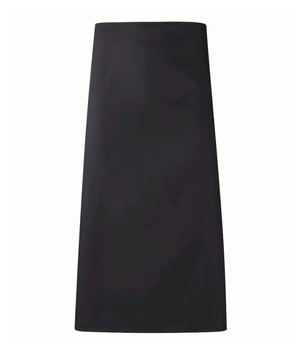 Unisex long apron no pocket 65% polyester 35% cotton 195GSM with herringbone tape ties plain front customizable