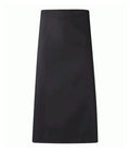 Unisex long apron no pocket 65% polyester 35% cotton 195GSM with herringbone tape ties plain front customizable