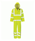 Maple Hydra Flex Coverall yellow waterproof with 360-degree heat-sealed reflective tape hood two-way zip